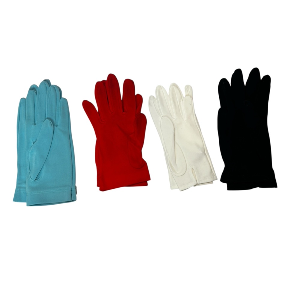 Four Pairs Vintage Short Gloves